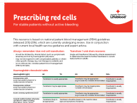 Image of prescribing red cells threshold table