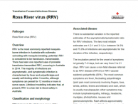 Ross Rover virus fact sheet image.