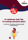gift of life card in memory