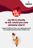 gift of life card single invitation