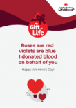gift of life card for valentines day