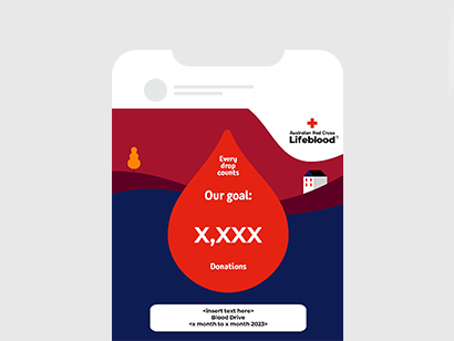 Local Government Blood Drive Social Tile (goal) Thumbnail