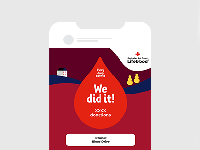 Health Services Blood Drive social tile (we did it) thumbnail
