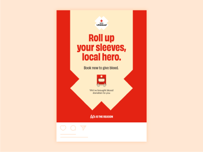 An image of a social media tile notifying of a Lifeblood Mobile Donor Centre