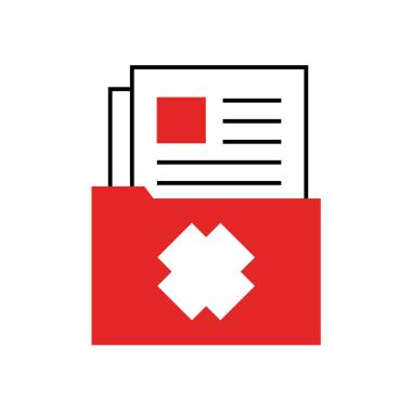 Resource folder icon in red