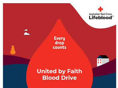 United By Faith Blood Drive A4 poster EB