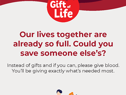 gift of life card couple invitation