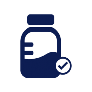 milk container icon with approved tick