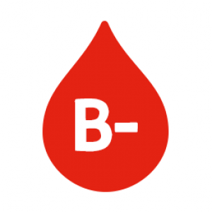 illustration of a red B negative blood drop
