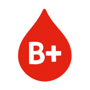 illustration of a red B positive blood drop