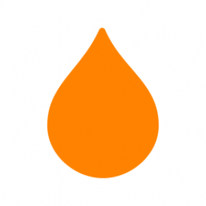 illustration of an orange platelets drop