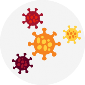 Illustration of virus for show testing for blood donation