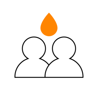 icon of two people and a droplet