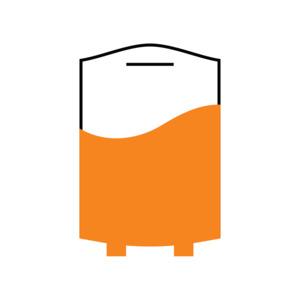 an orange blood bag