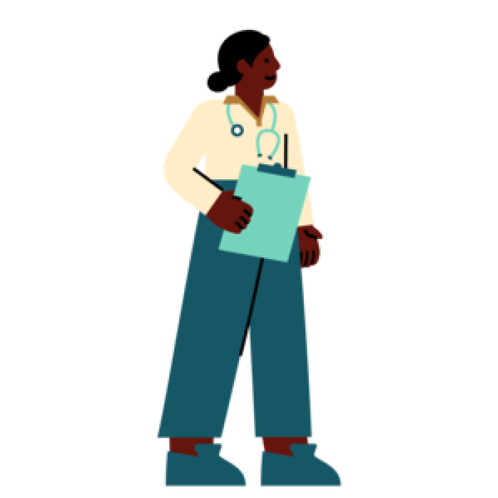 illustration of a doctor with a clipboard