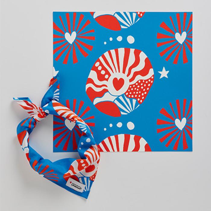 Kat Macleod's bandage design and bandana