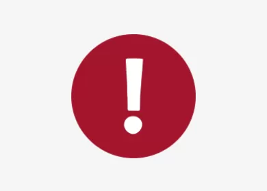 illustration of an exclamation mark in a red circle