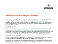 Red cell testing kits reagent red cells