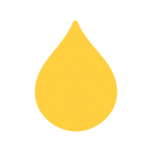 illustration of a yellow plasma drop