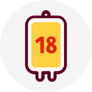 illustration of a plasma pack with the number 18 written on it